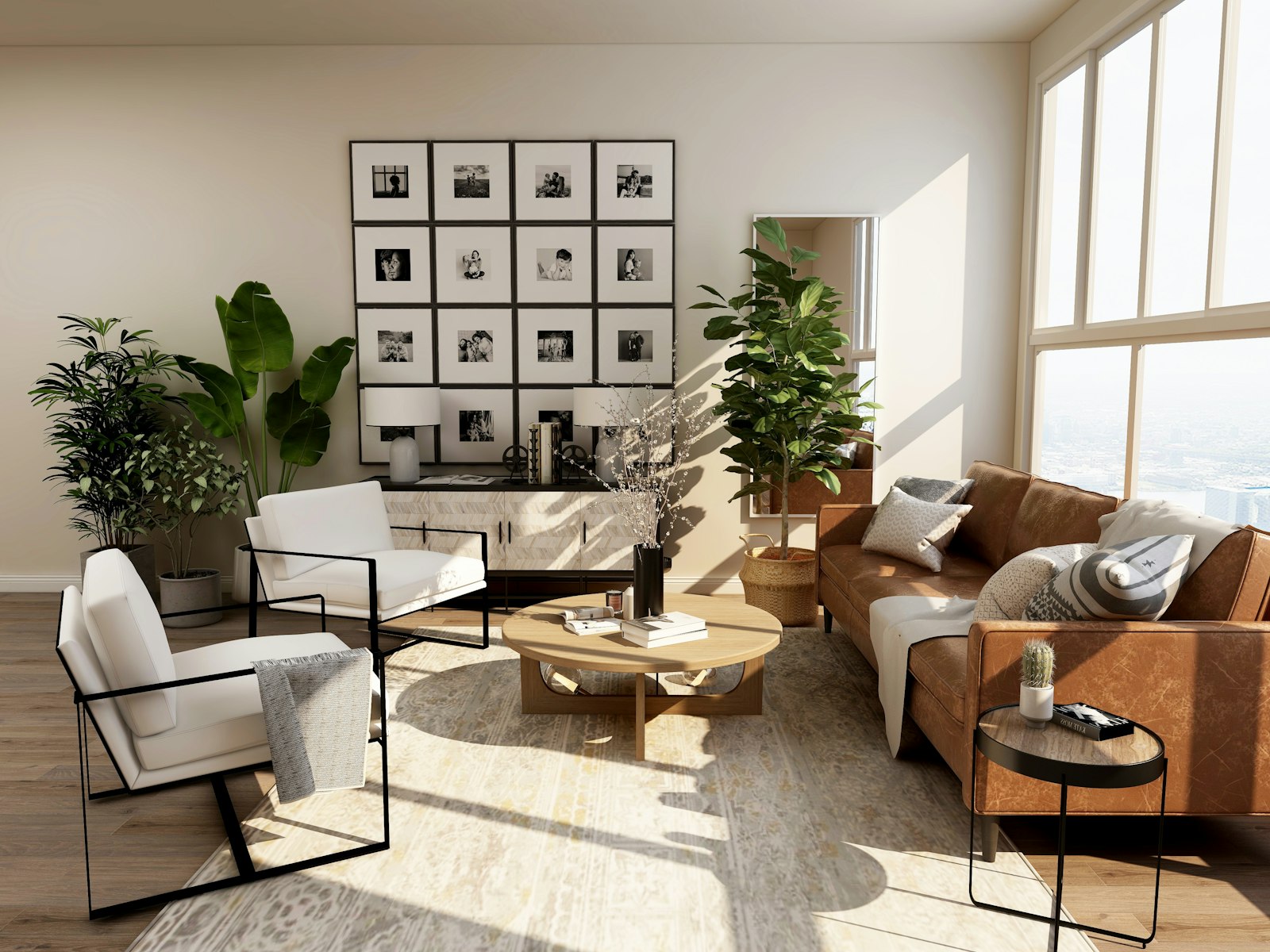 Interior design, soggiorno moderno